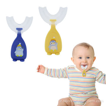 Bebek çiğneme oyuncak diş eğitimi silikon çiğneme çubuğu